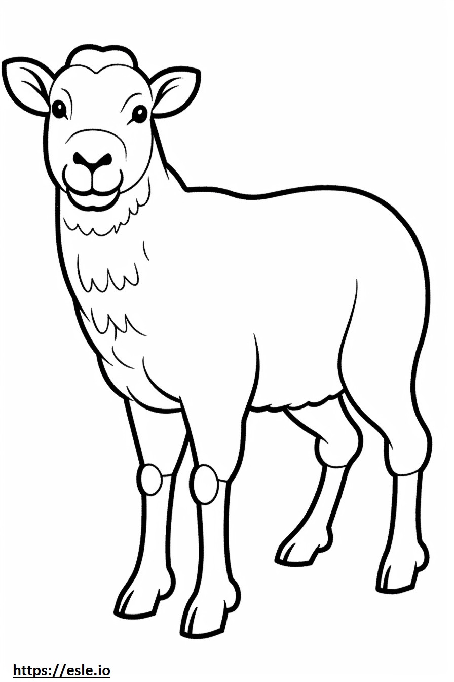 Bighorn Sheep happy coloring page
