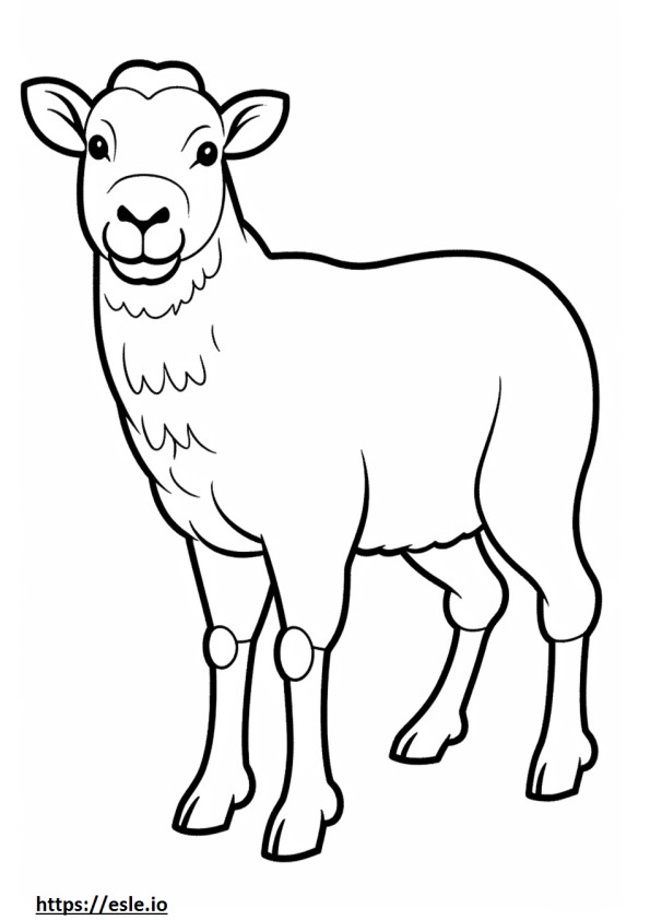 Bighorn Sheep happy coloring page
