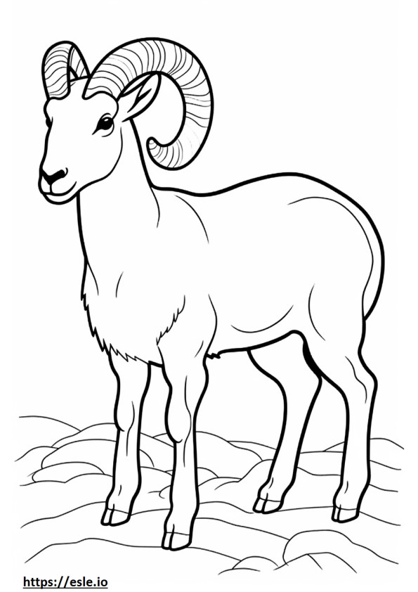 Gioco delle pecore bighorn da colorare