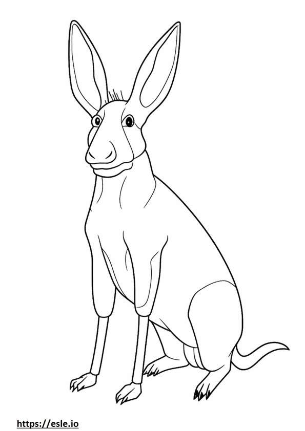 Bilby full body coloring page