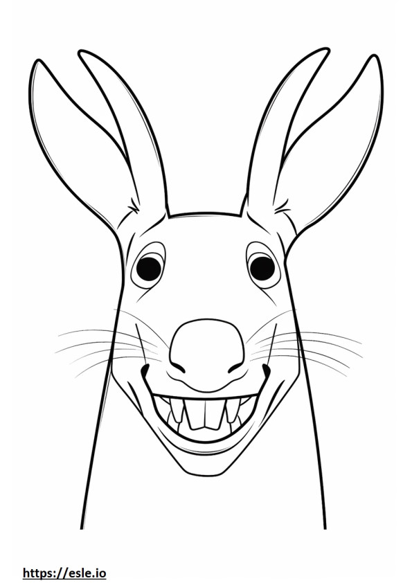 Emoji de la sonrisa de Bilby para colorear e imprimir