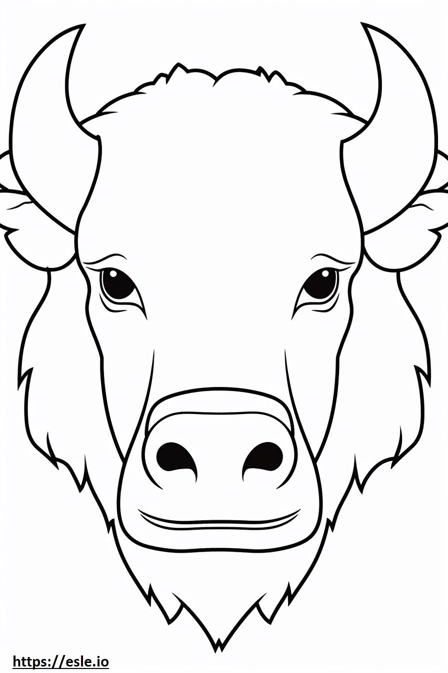 wajah bison gambar mewarnai