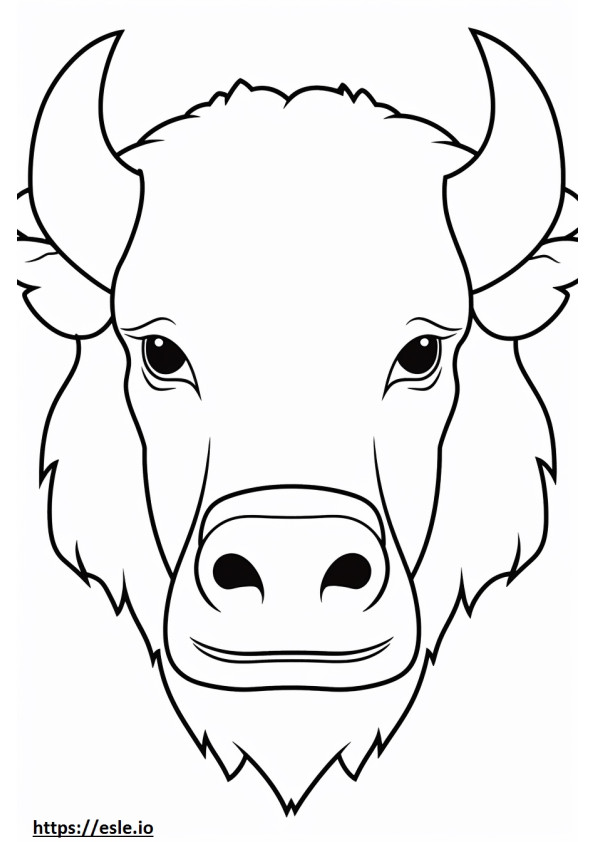 Cara de bisão para colorir