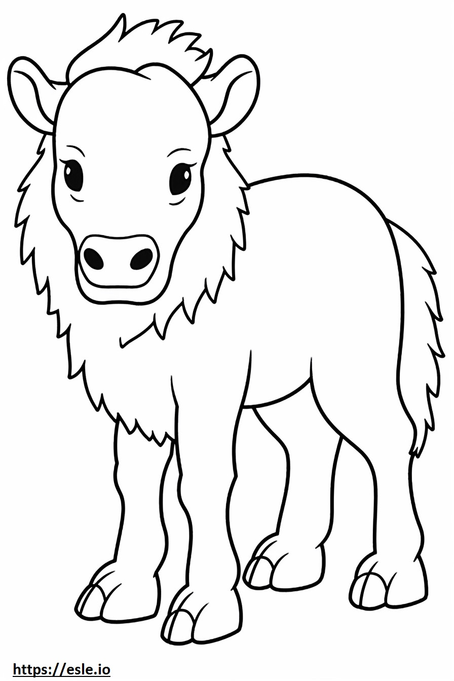 Desenho de bisonte para colorir
