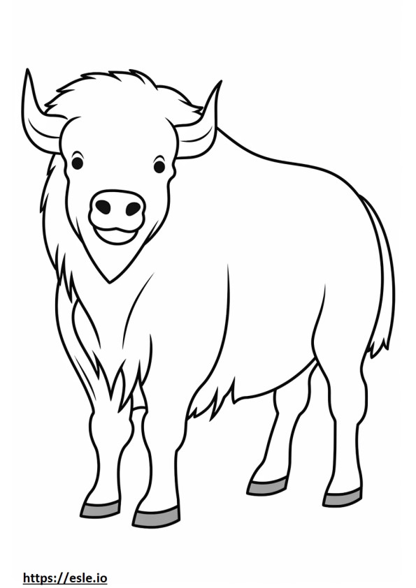 Bison Playing coloring page