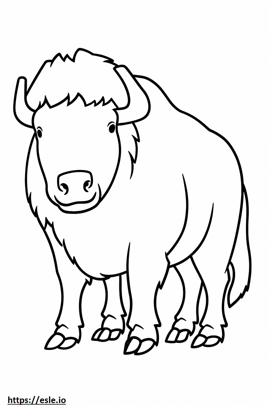 Apto para bisontes para colorear e imprimir
