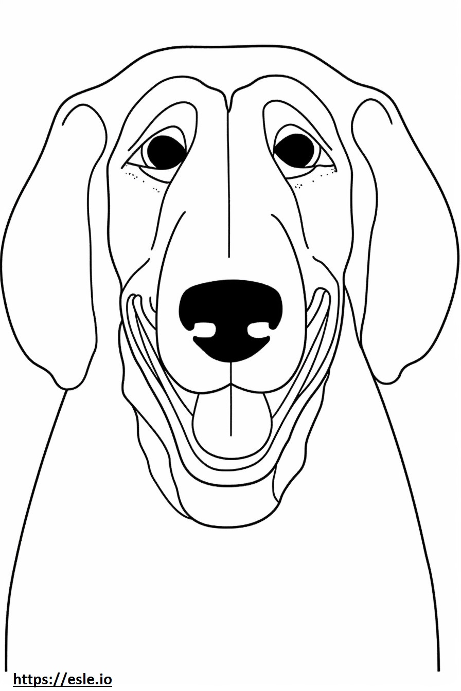 Black And Tan Coonhound smile emoji coloring page