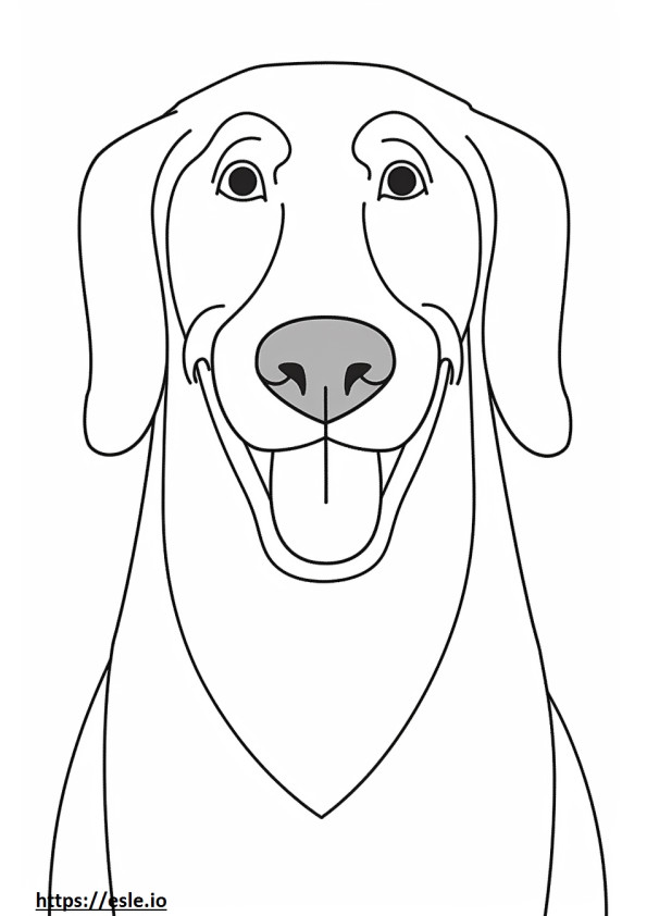 Coloriage Emoji sourire Coonhound noir et feu à imprimer