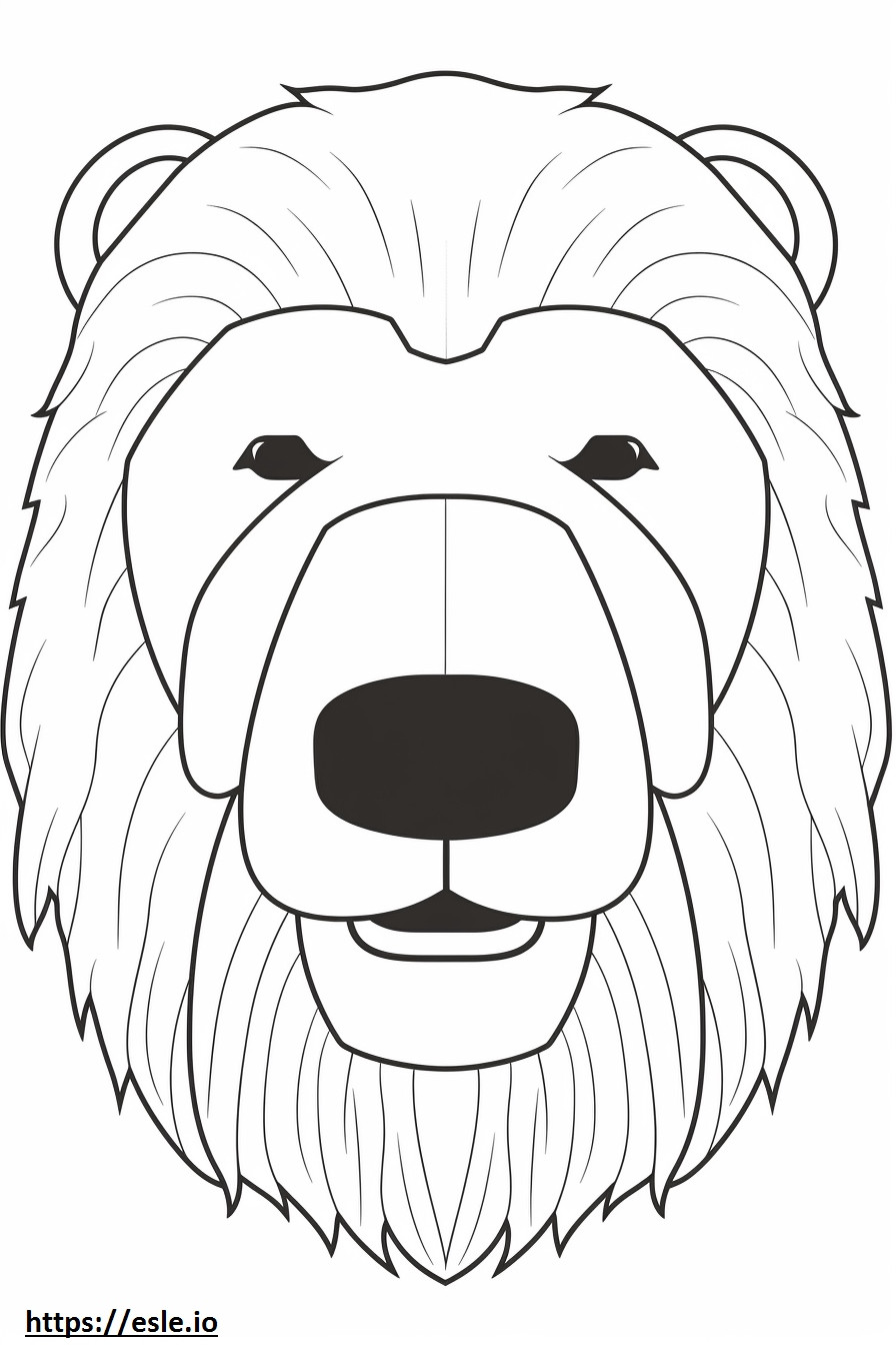 Black Russian Terrier face coloring page