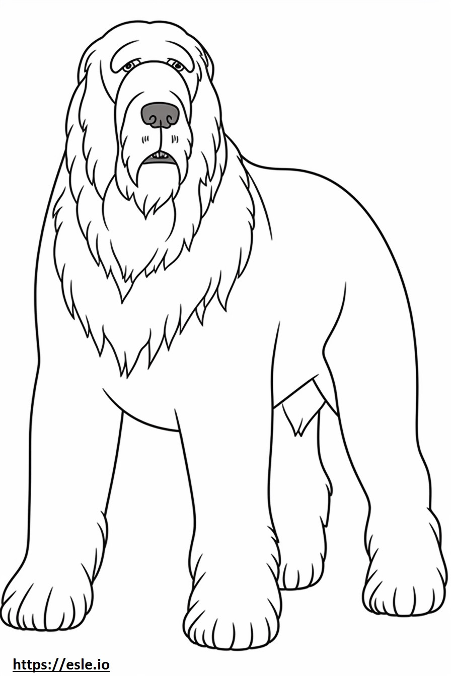Corpo inteiro do Terrier Russo Preto para colorir
