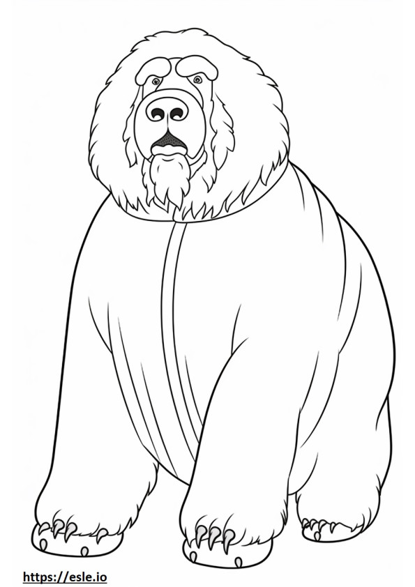 Desen animat Terrier rus negru de colorat