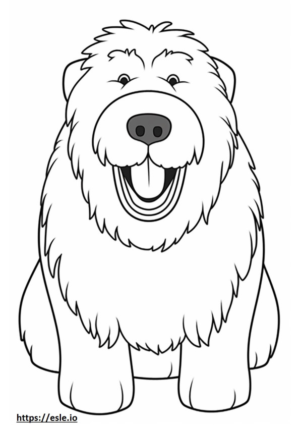 Black Russian Terrier smile emoji coloring page