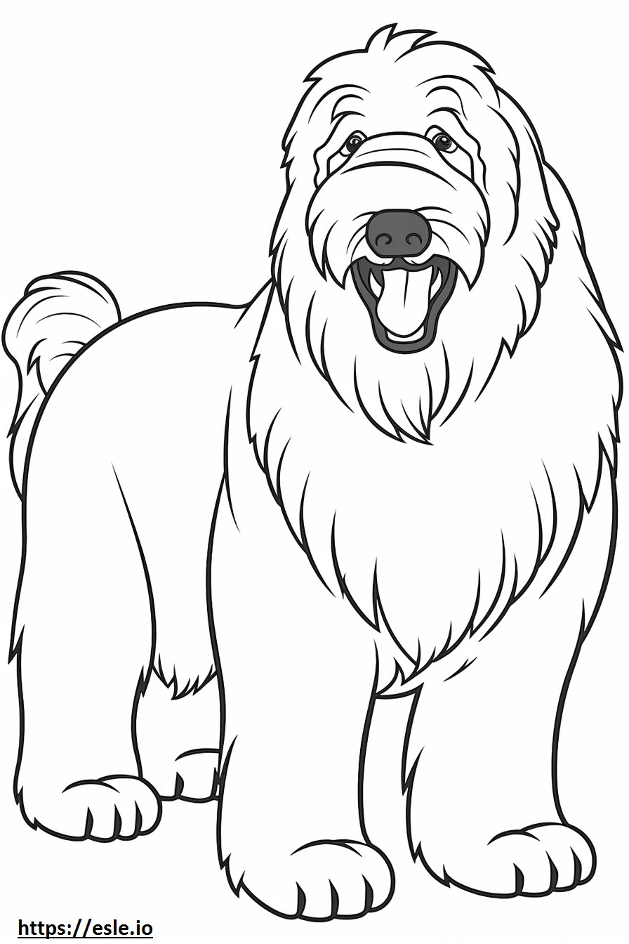 Black Russian Terrier cartoon coloring page