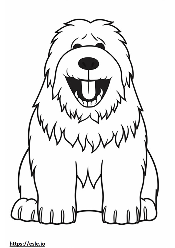 Emoji cu zâmbet Terrier rus negru de colorat