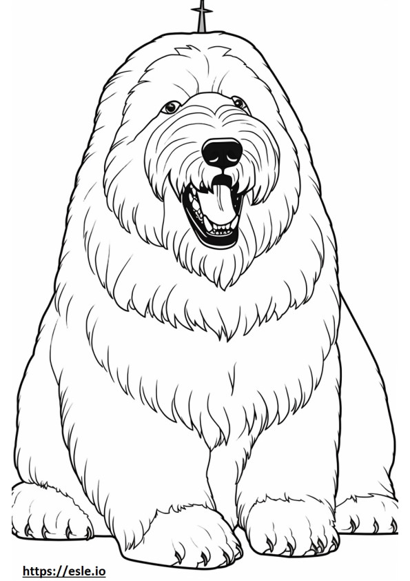 Black Russian Terrier happy coloring page