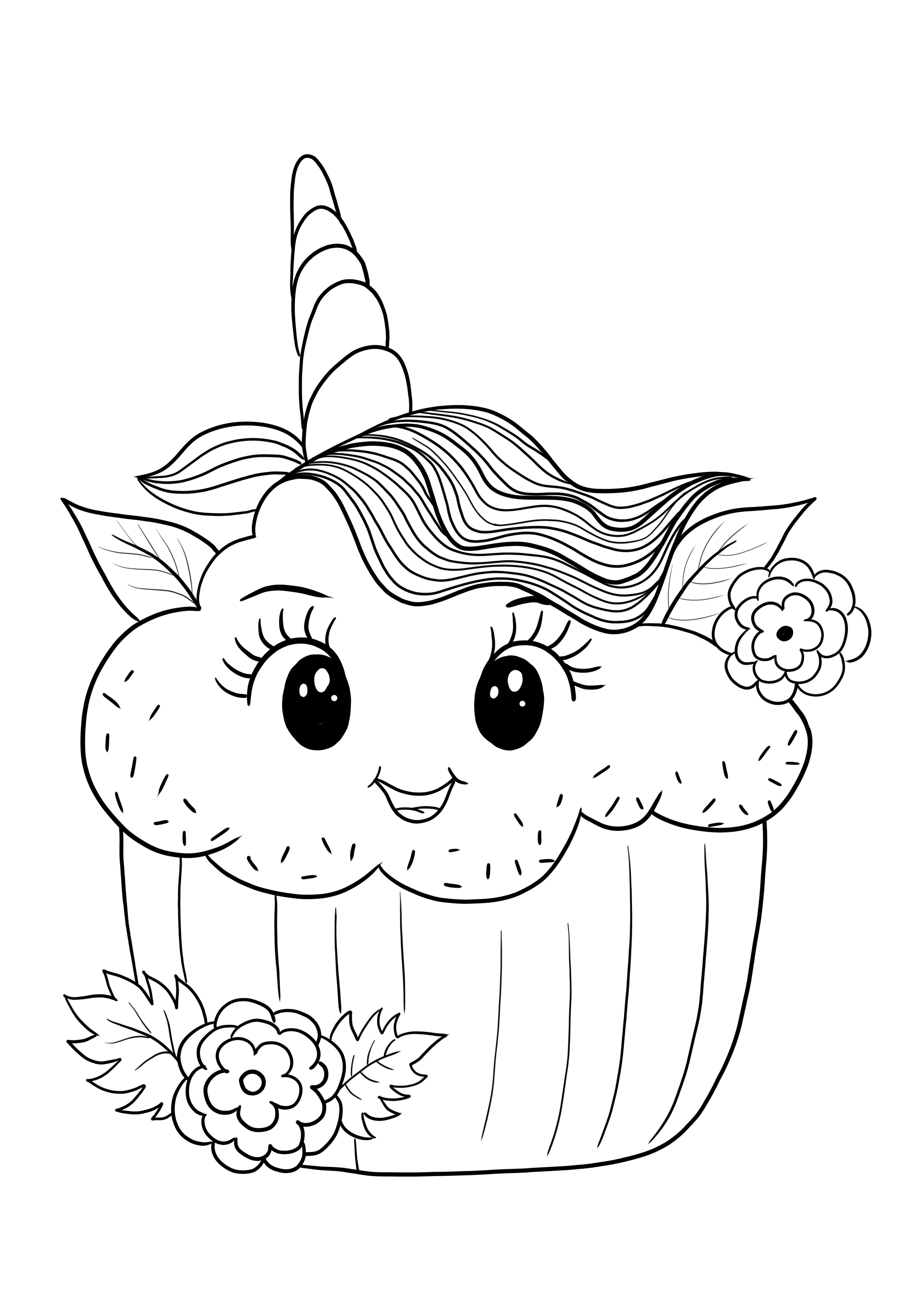 Shopkins unicorn cupcake -kuva tulostukseen ilmaiseksi