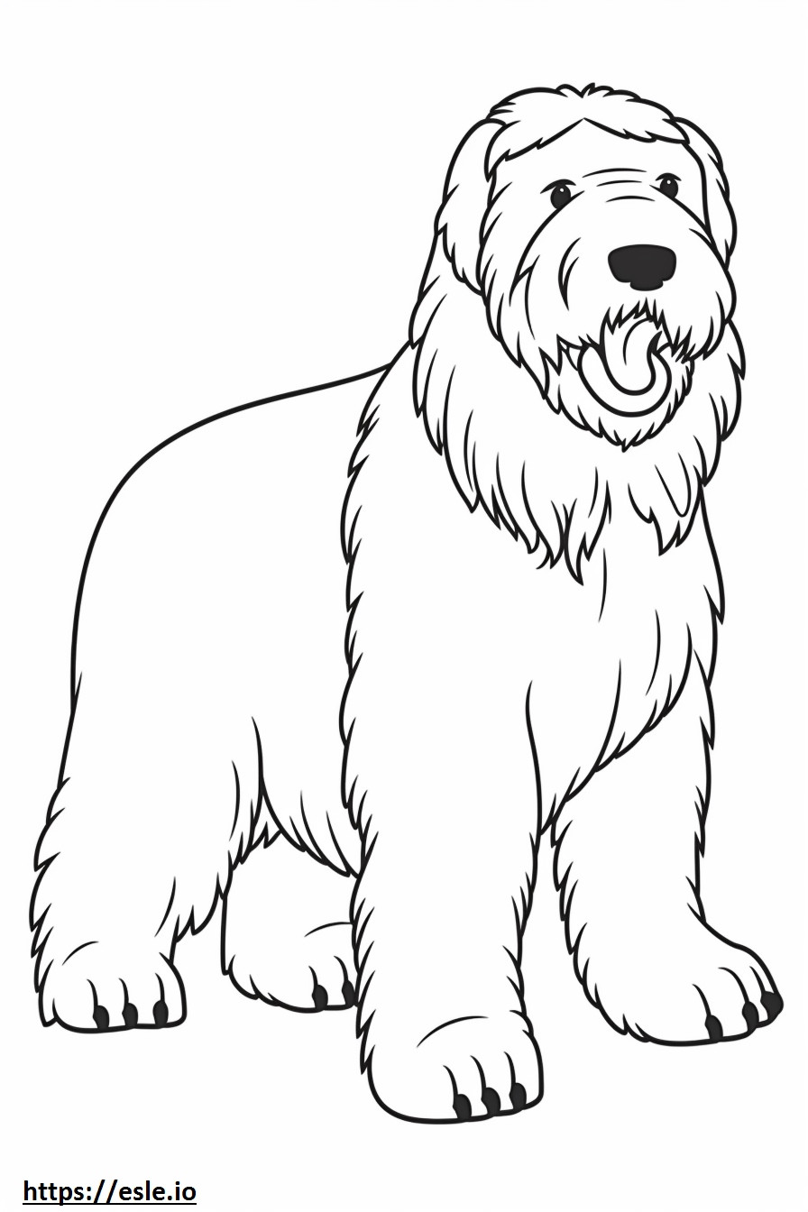 Black Russian Terrier Playing coloring page
