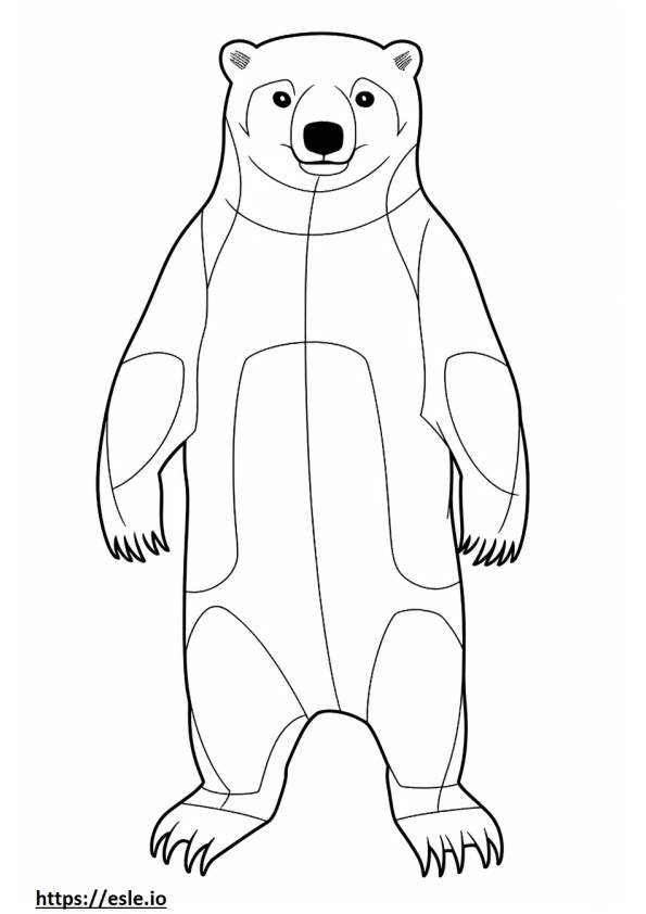 Black-Footed Ferret full body coloring page