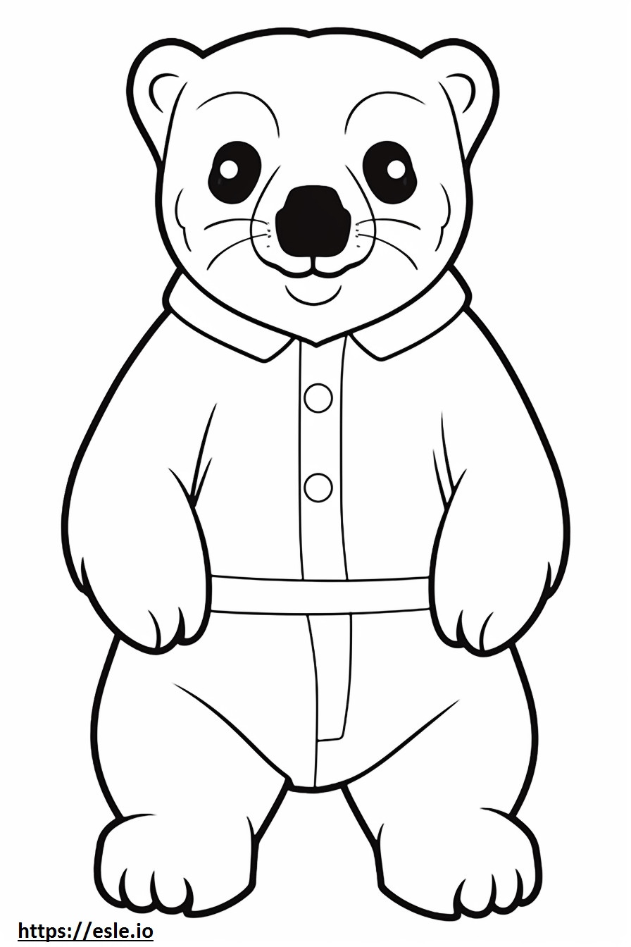 Black-Footed Ferret baby coloring page