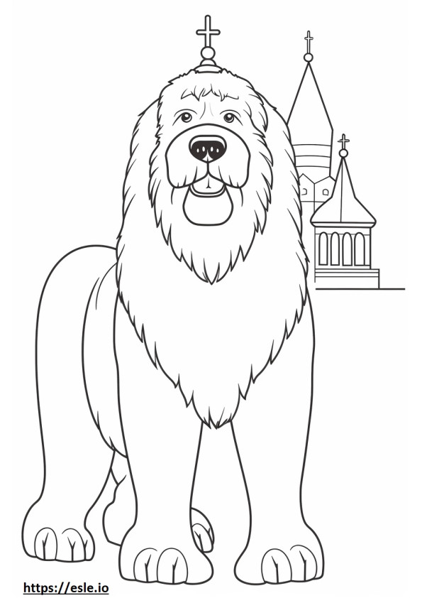 Black Russian Terrier Friendly coloring page