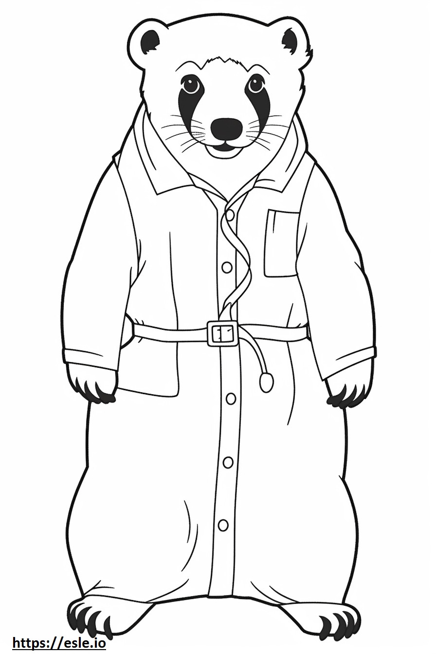 Black-Footed Ferret Friendly coloring page