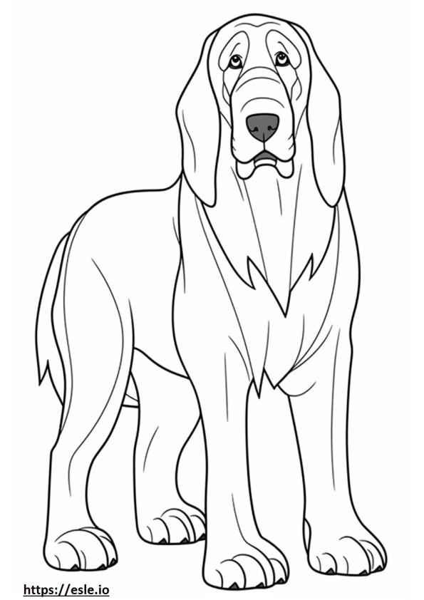 Bloodhound-Ganzkörper ausmalbild