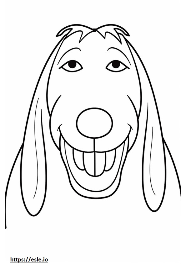 Emoji senyum anjing pelacak gambar mewarnai
