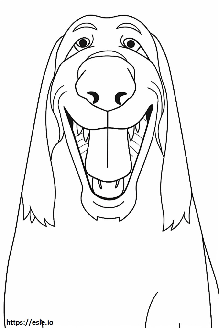 Bloodhound-Lächeln-Emoji ausmalbild