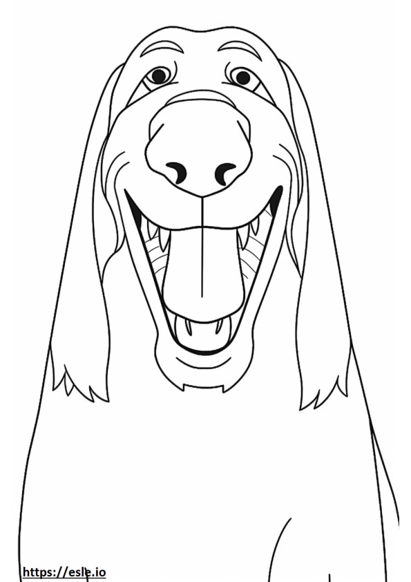 Bloodhound smile emoji coloring page