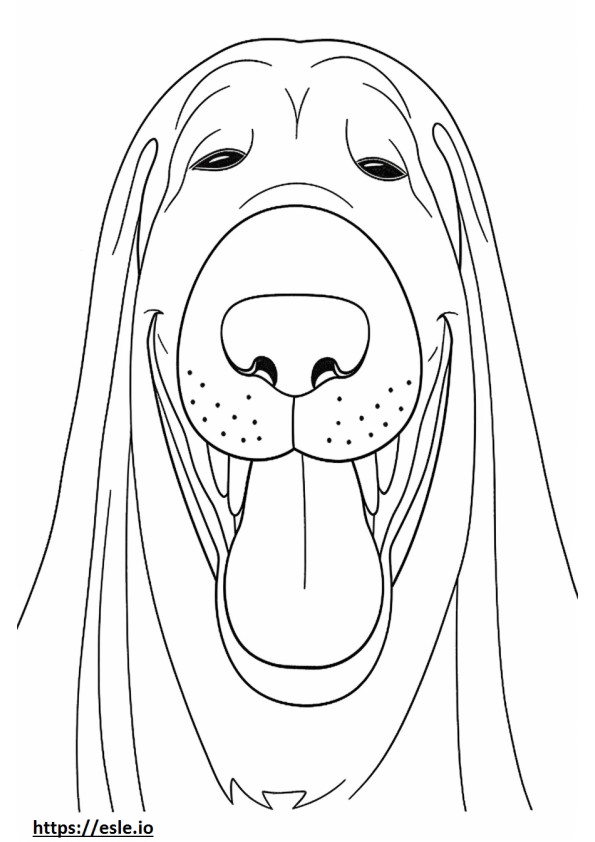 Emoji cu zâmbet de câine de colorat