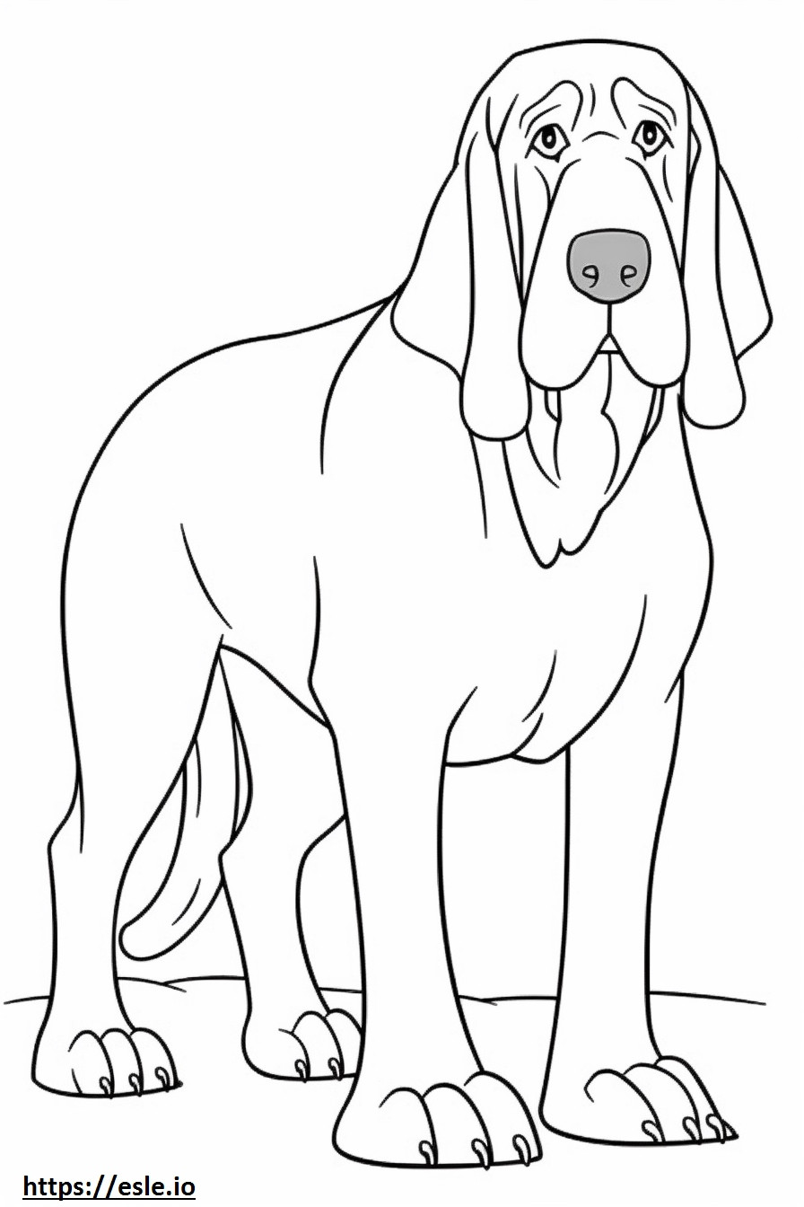 Desenho de cão de caça para colorir