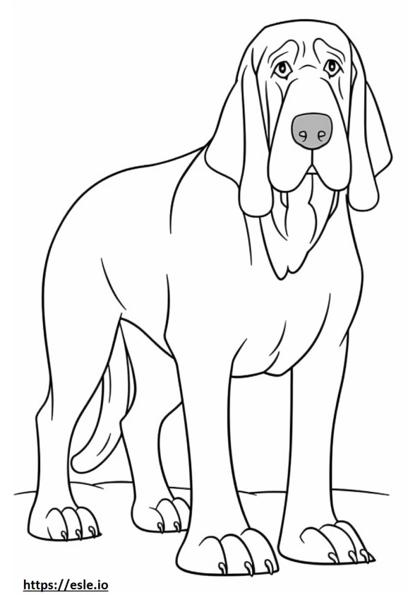 Desene animat Bloodhound de colorat