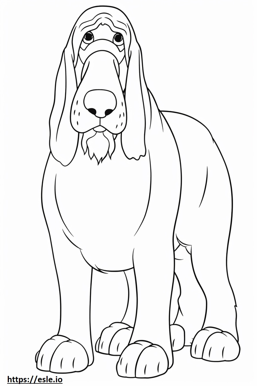 Bloodhound-Cartoon ausmalbild