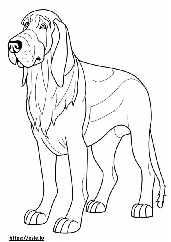 Desenho de cão de caça para colorir