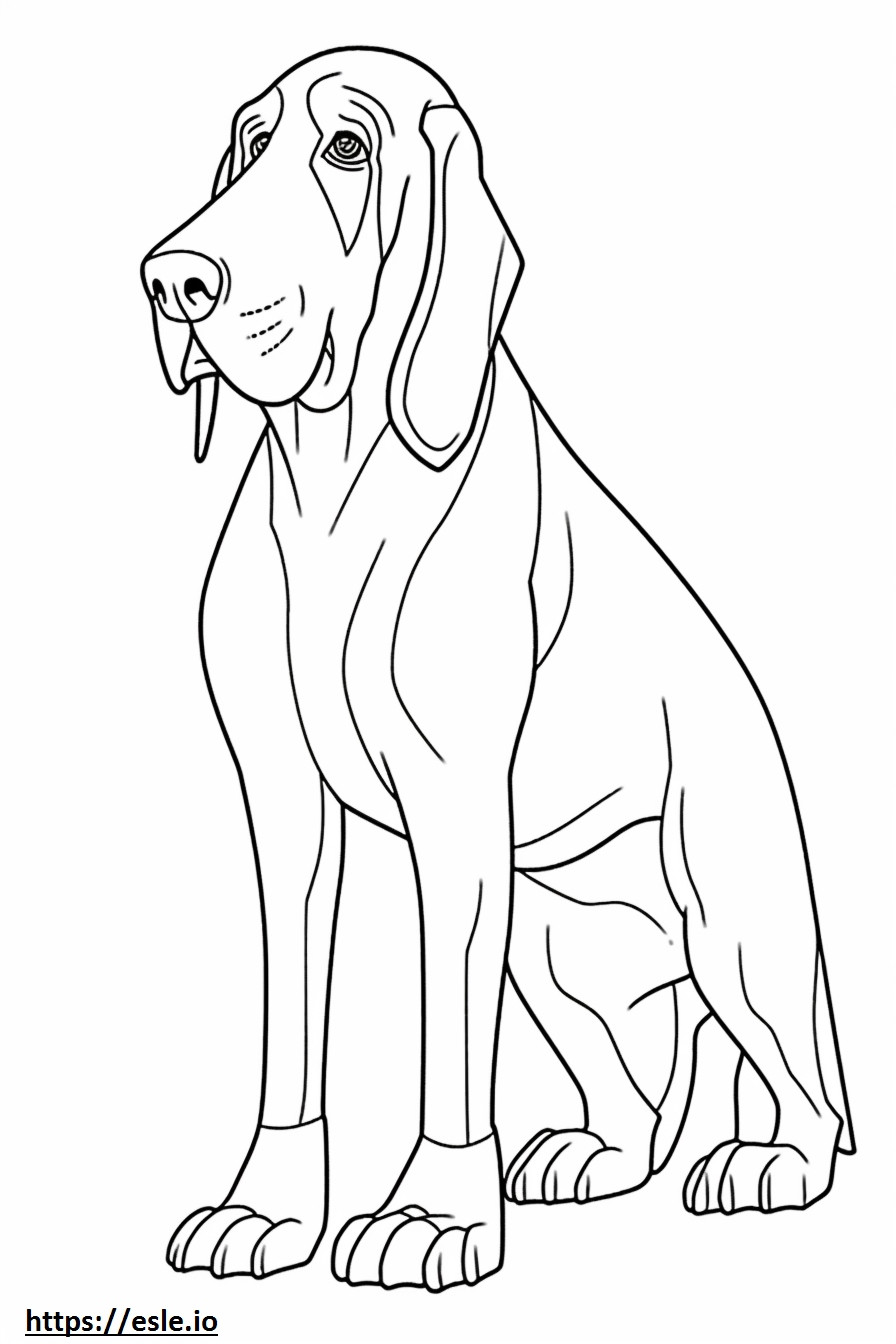 Bloodhound-Cartoon ausmalbild