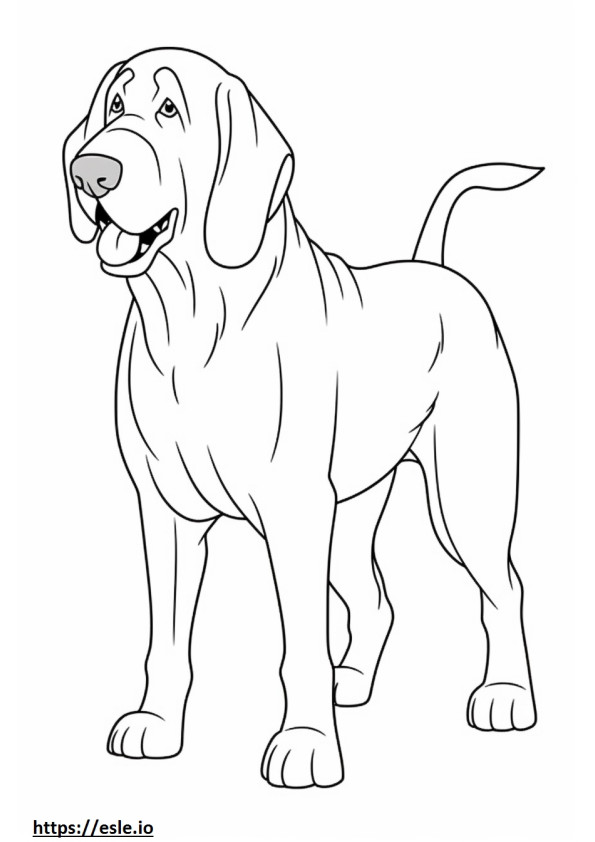 Bloodhound drăguț de colorat