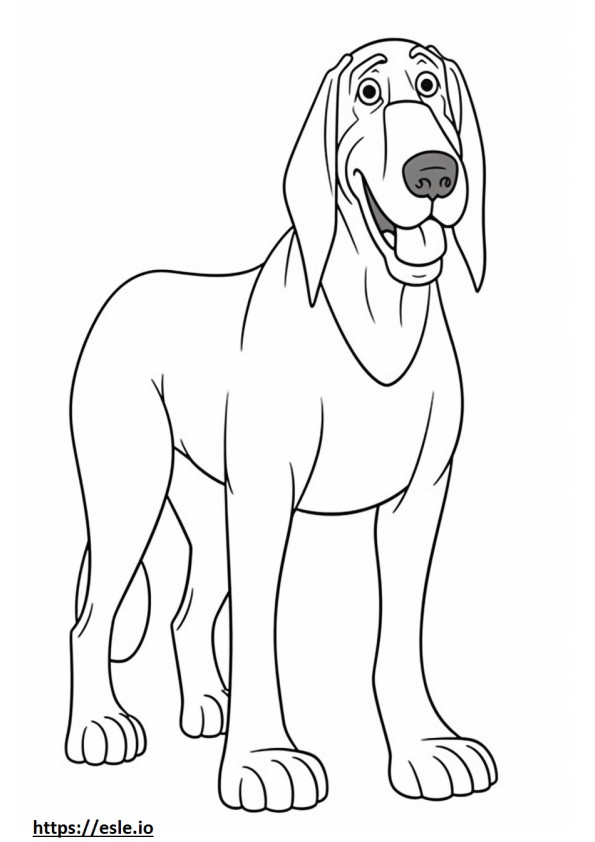Bloodhound szczęśliwy kolorowanka