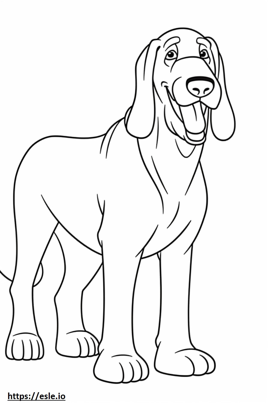 Bloodhound fericit de colorat