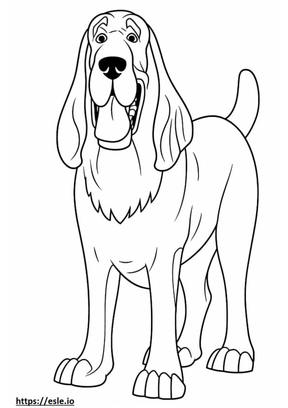 Bloodhound fericit de colorat