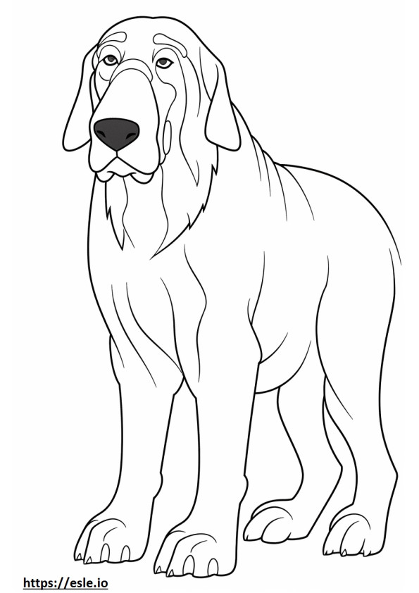 Bloodhound Friendly coloring page
