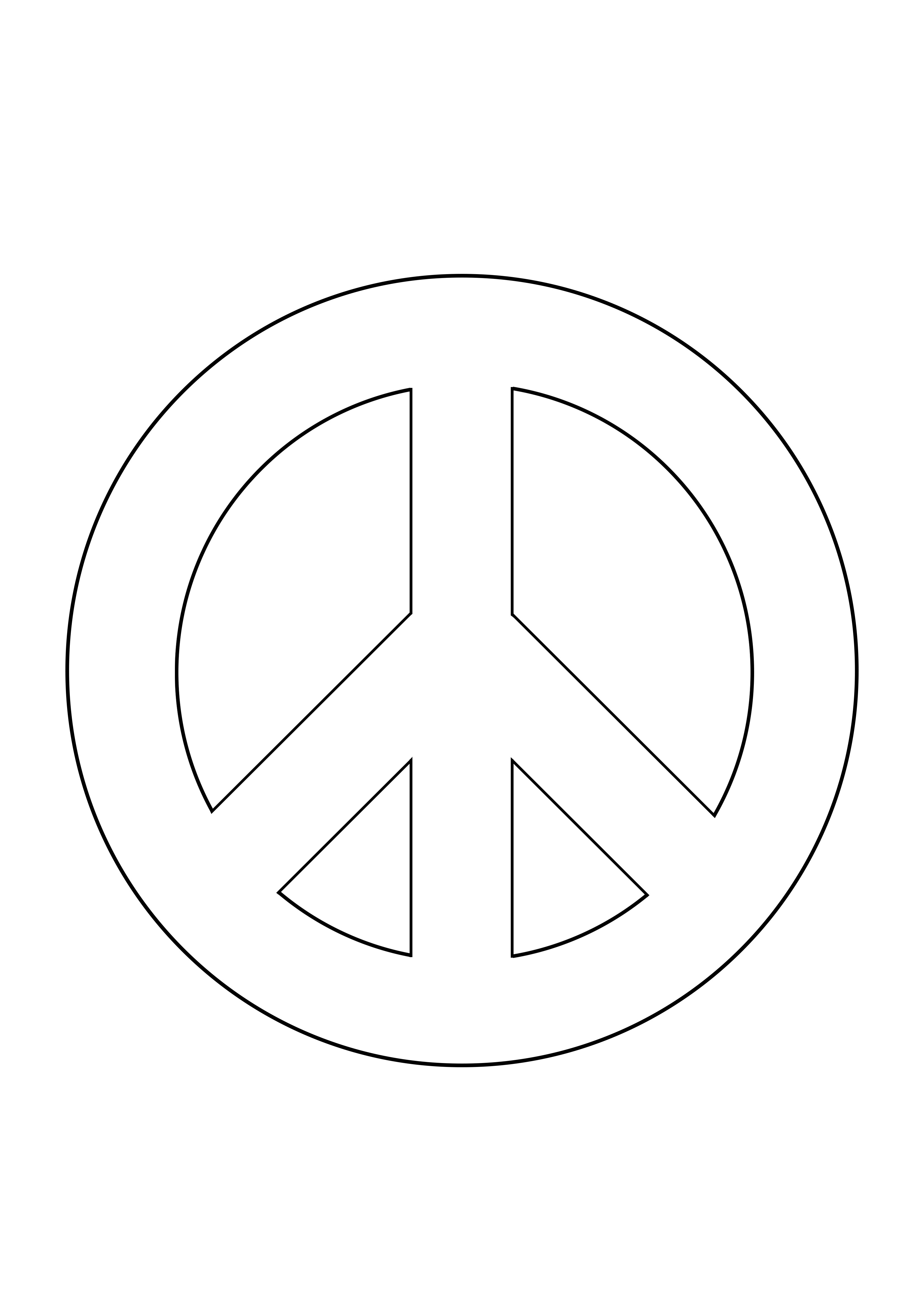 A Béke Nemzetközi Napjának jele színező és nyomtatható ív ingyen