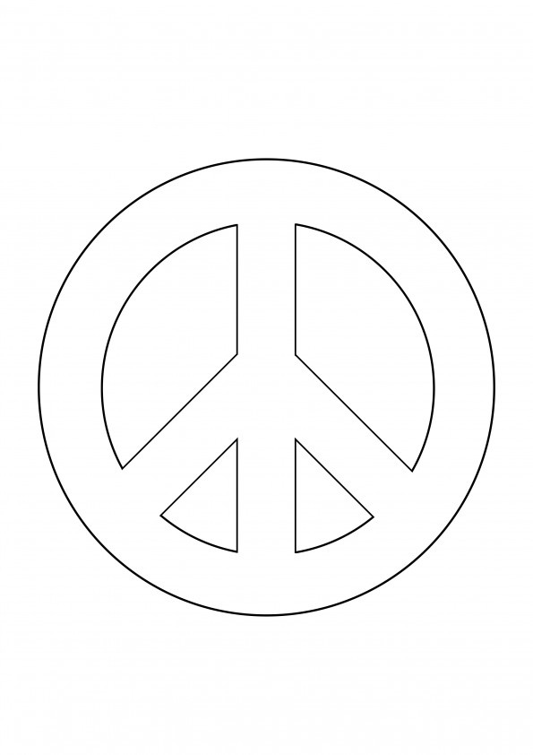 Hoja de Signo del Día Internacional de la Paz para colorear e imprimir gratis