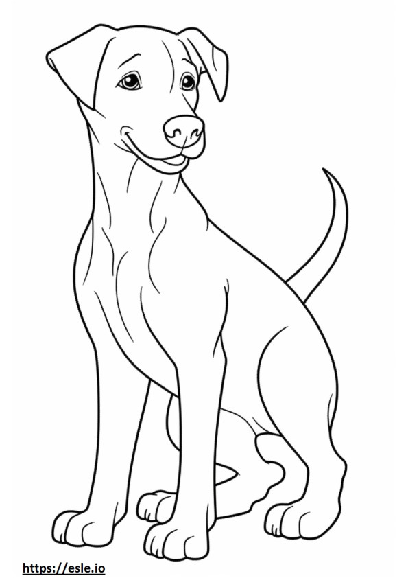 Blue Lacy Dog baby coloring page