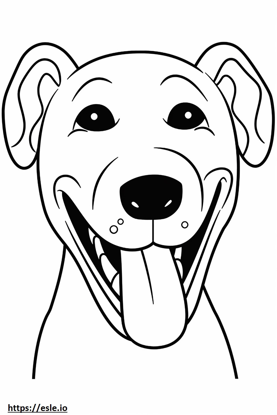 Emoji del sorriso di Blue Lacy Dog da colorare