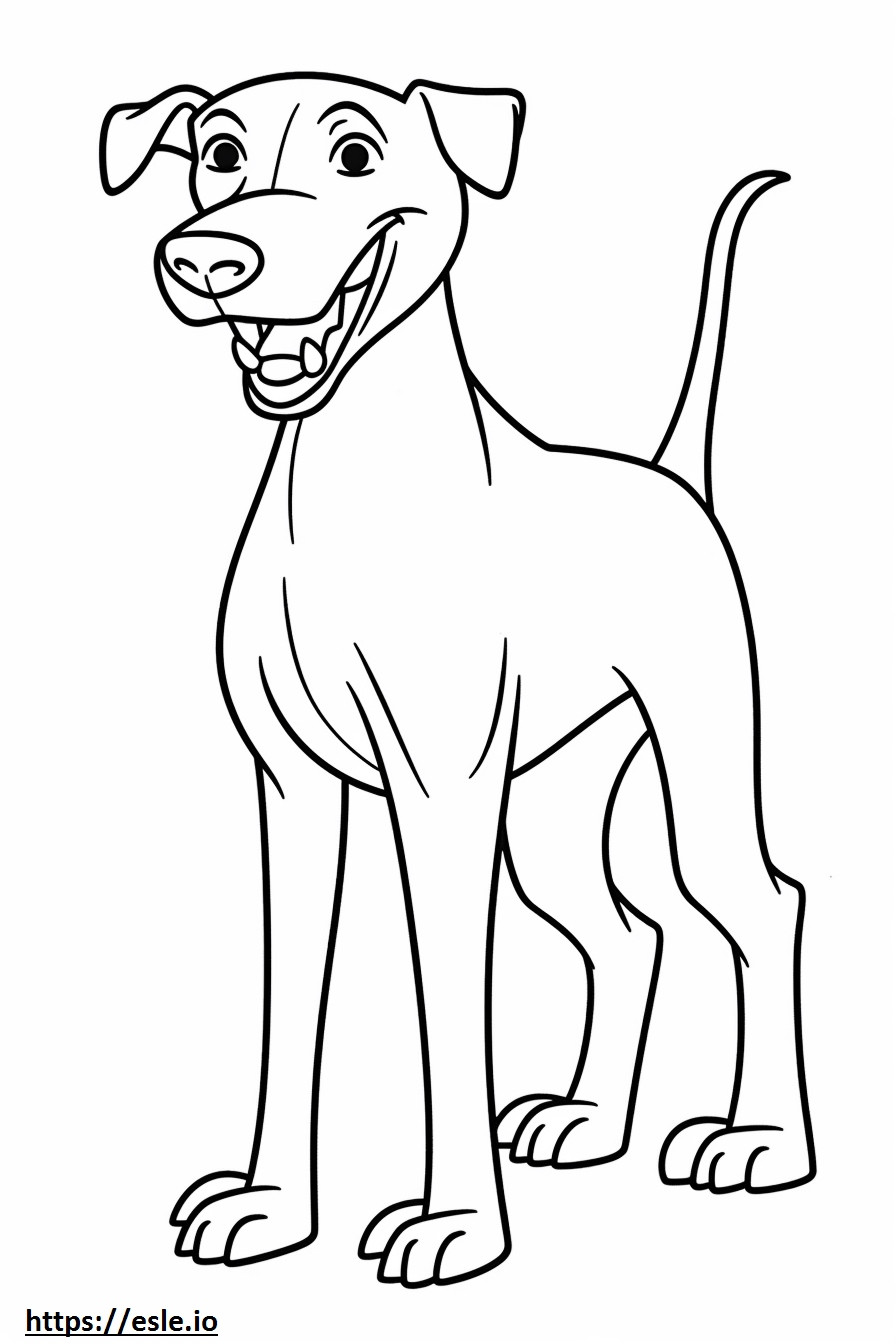 Blue Lacy Dog cartoon coloring page