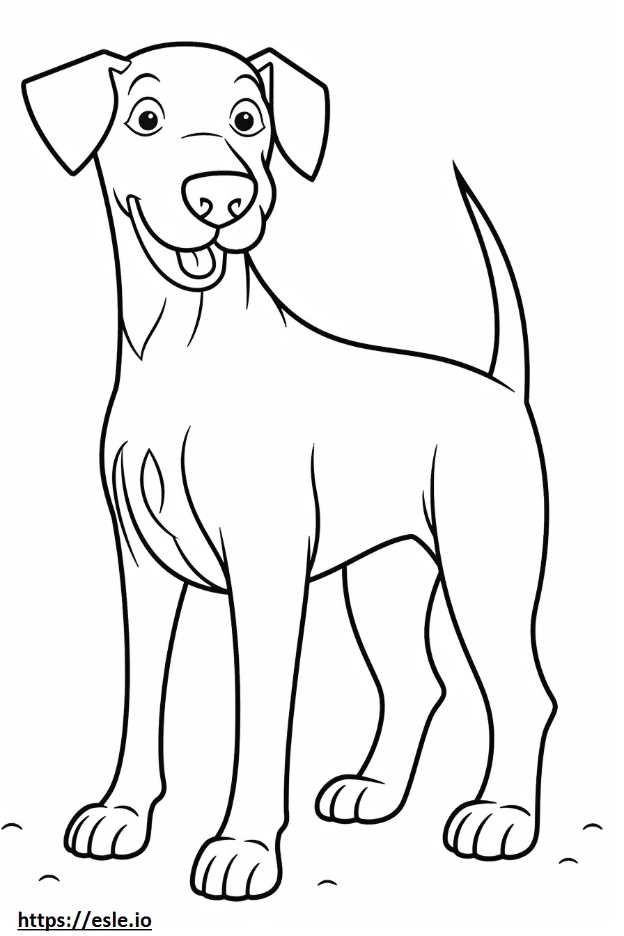 Blue Lacy Dog cute coloring page