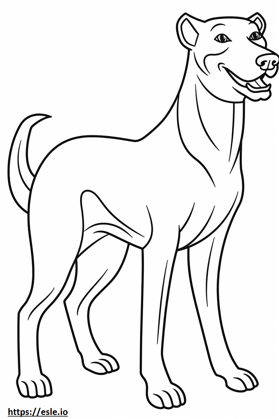 Blue Lacy Dog Friendly coloring page