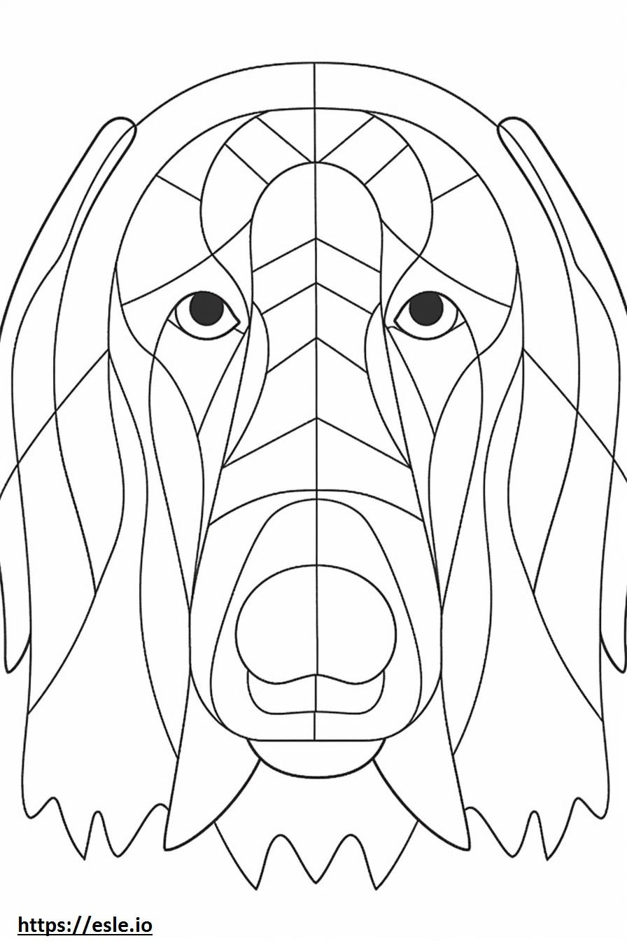Blue Picardy Spaniel face coloring page