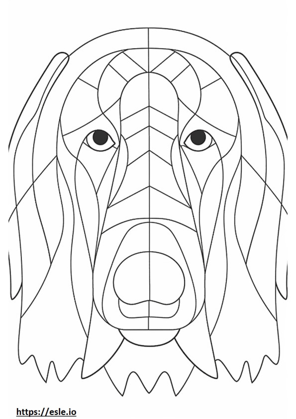 Blue Picardy Spaniel face coloring page