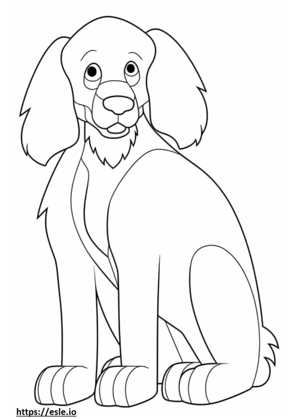 Blue Picardy Spaniel baby coloring page